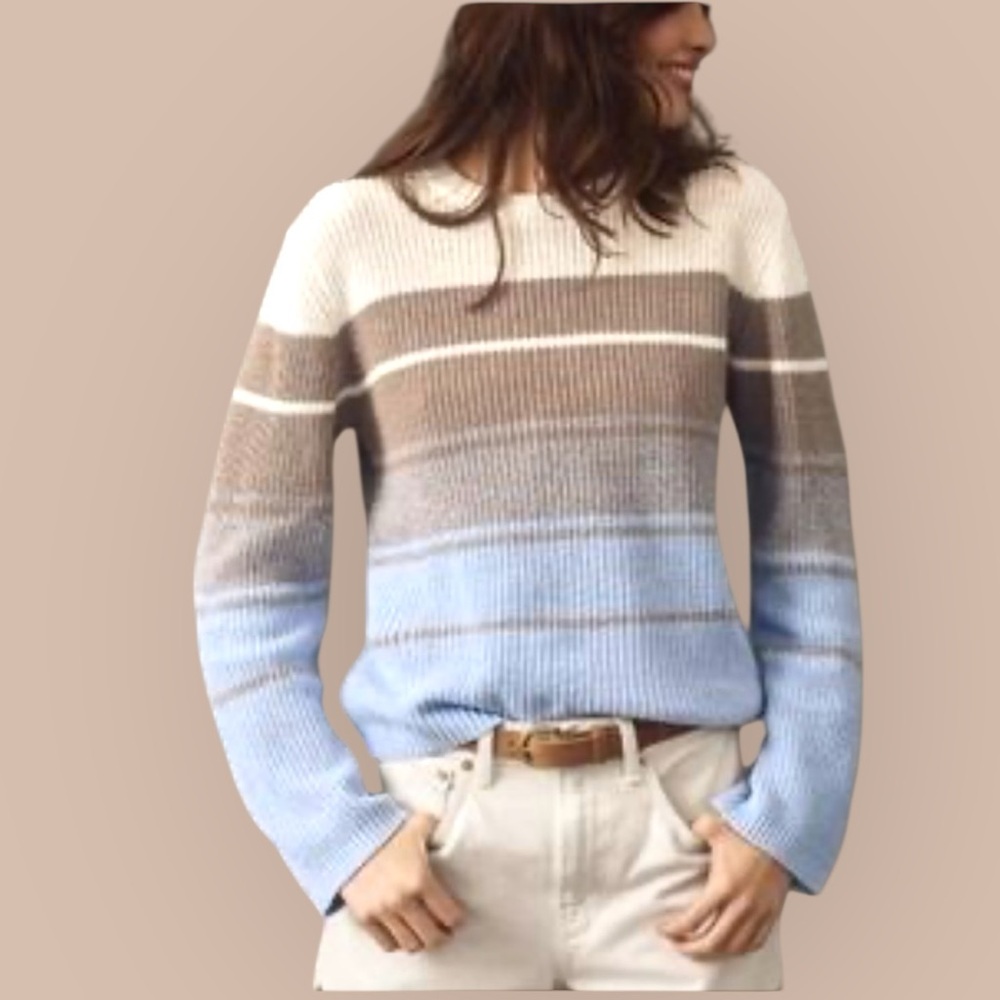 NWT Design History x Stitch Fix Women’s Striped Crewneck Sweater‎ Fall Winter